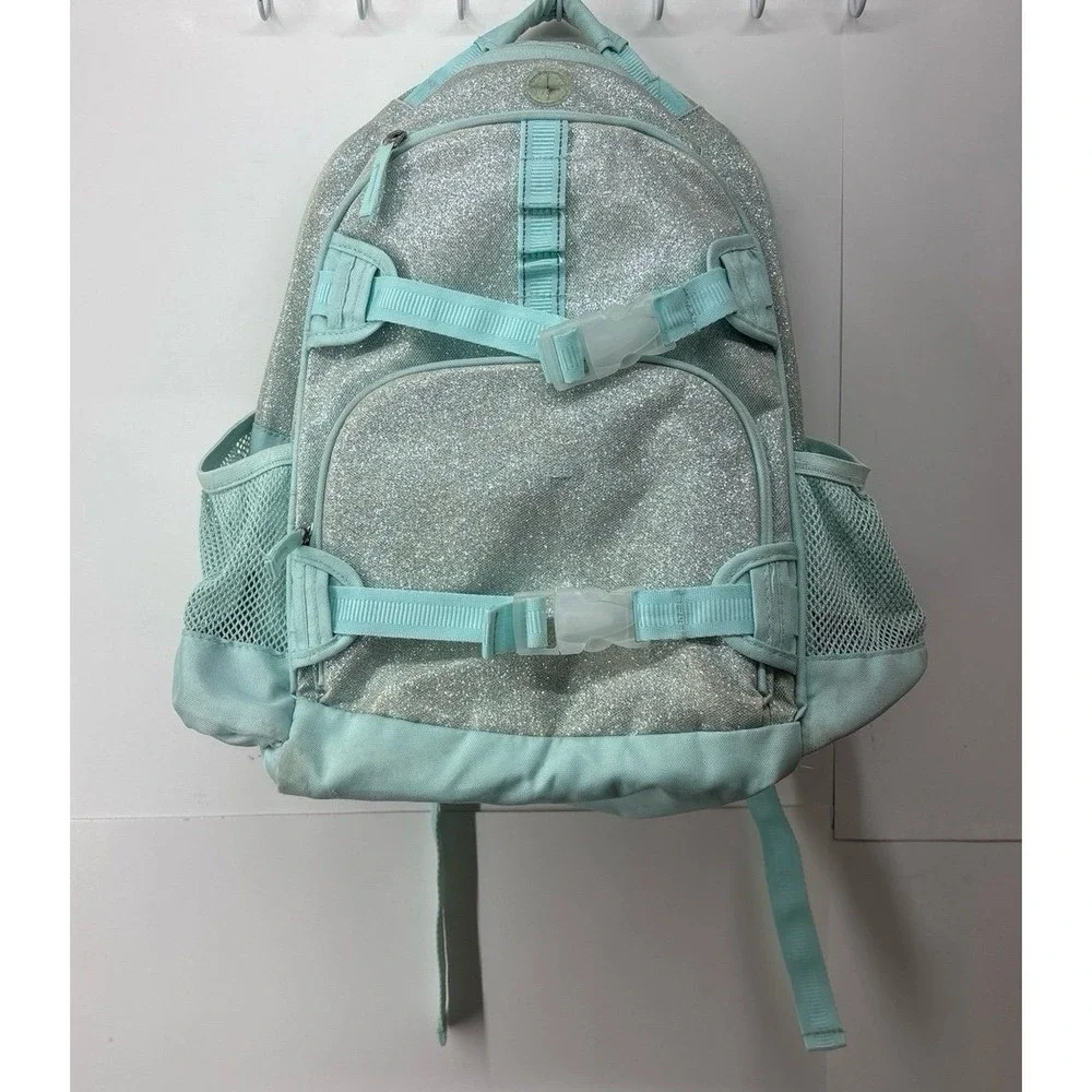 Pottery Barn Kids Blue Sparkle Backpack / Bookbag (16 inch)